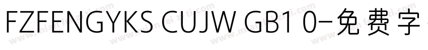 FZFENGYKS CUJW GB1 0字体转换